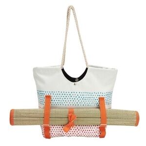 Summer Rose beach bag with mat NWT